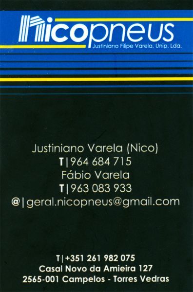 NICOpneus | Justiniano Filipe Vieira Up Lda